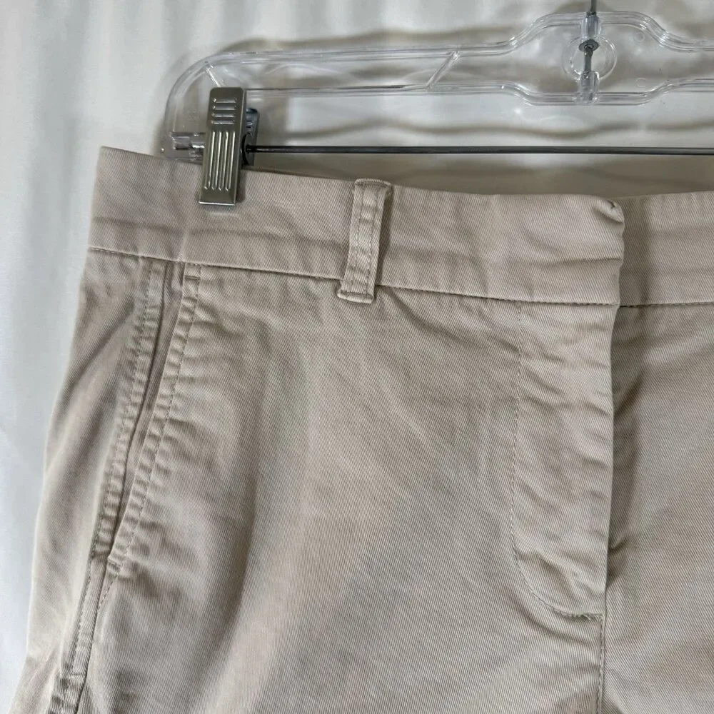 J. Crew Shorts Women's 6 Khaki Flat Front 4
